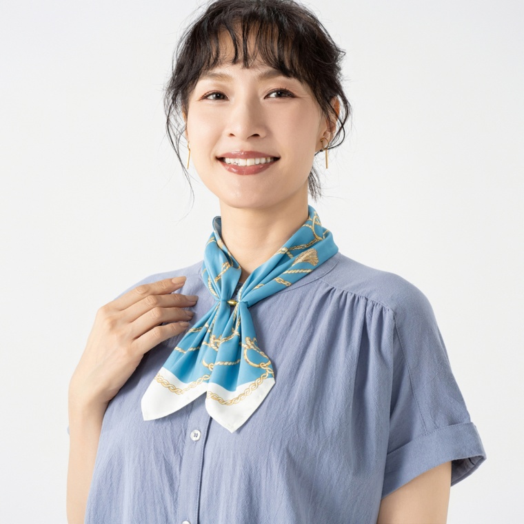 Provador着脱ワンタッチ ひんやりキシリトール加工スカーフ