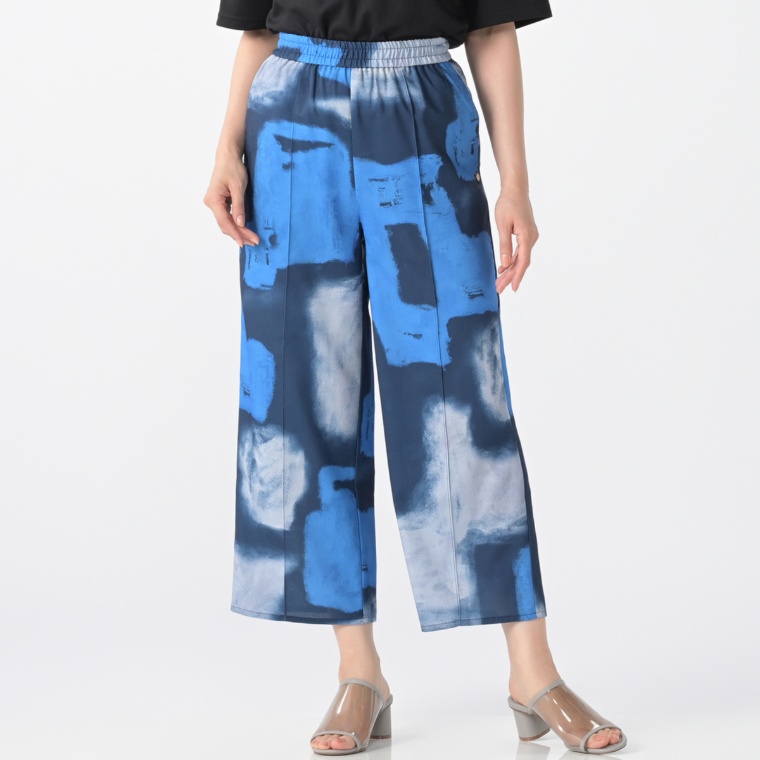 MORNMAGIE 大空の旅オリジナルプリントプルオンパンツ