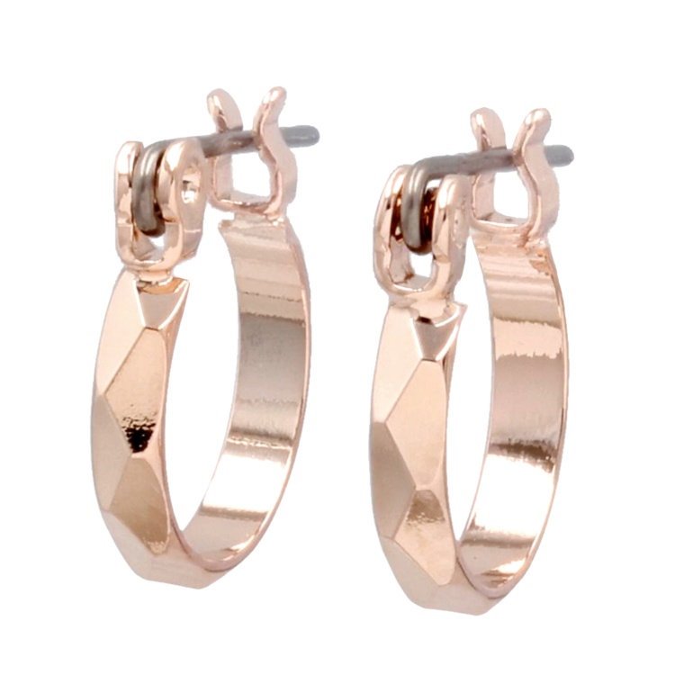 Melody ダイヤカットミニフープピアス