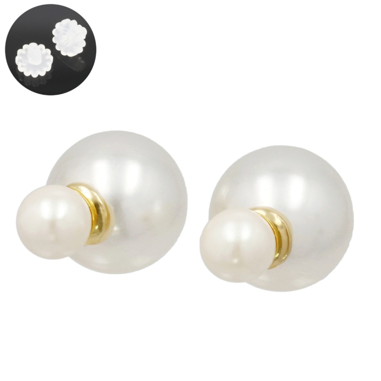 Melody パールビジューリバーシブルピアス