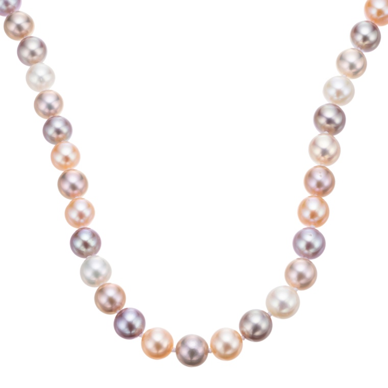 淡水真珠 マルチカラーロングネックレス