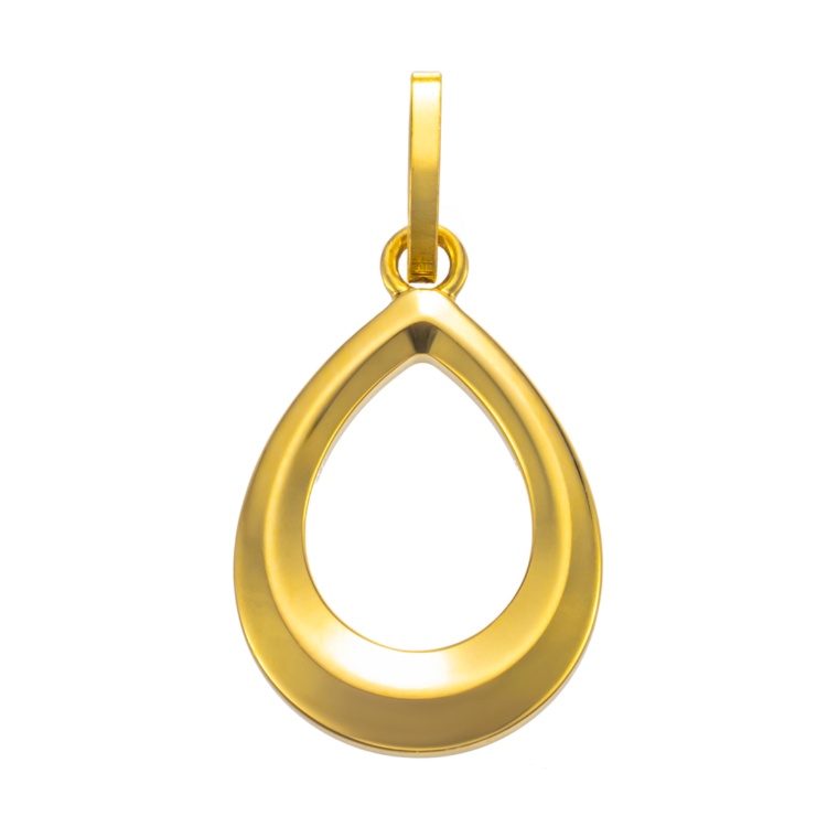 純金 リバーシブルドロップデザインペンダントヘッド