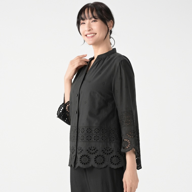 JEWEL MORRY’S コットン100% スカラップ刺繍ブラウス