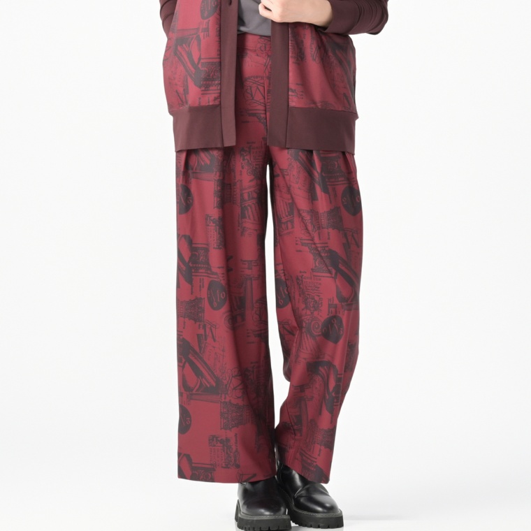 MASAGO 落ち感の有るタックワイドパンツ