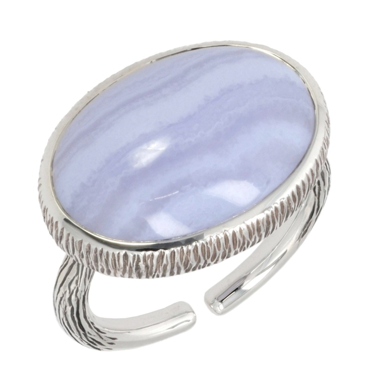 ラフィネ シルバー925ブルーレースアゲートリング