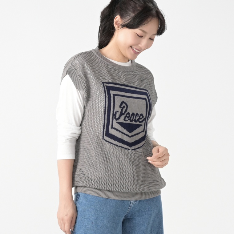 UNILOA3C ピースフルメッシュニットベスト