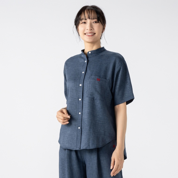 McGREGOR CLASSIC バンドカラーシャツチュニック