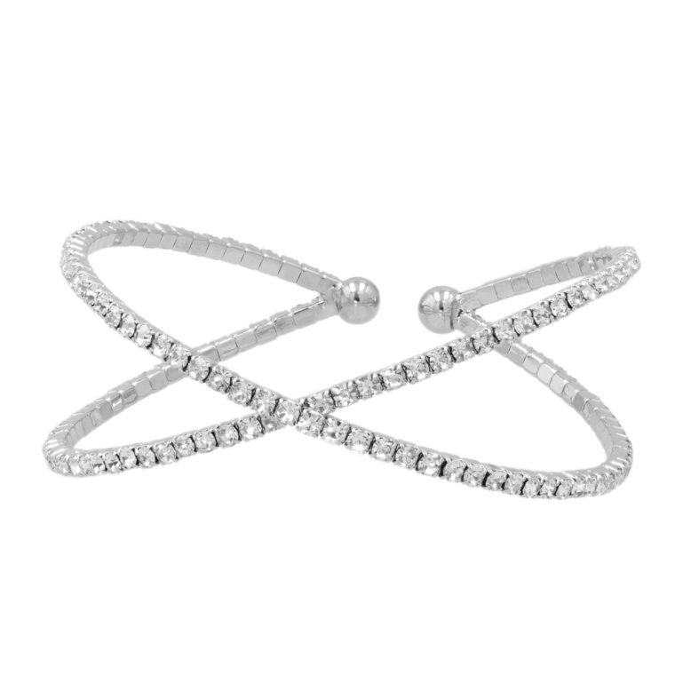 JinkaNezu クリスタルガラス クロス バングル