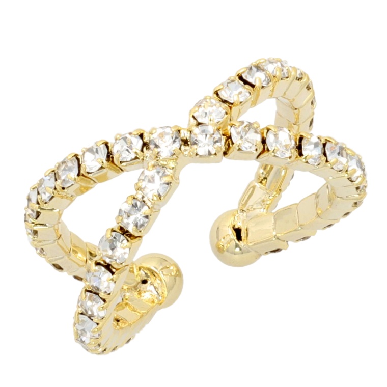 JinkaNezu クリスタルガラス クロス リング