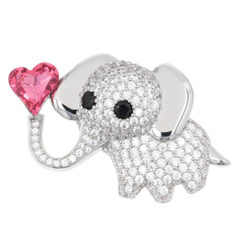 JinkaNezuアニマルマグネットブローチ[ラブリーぞうさん]