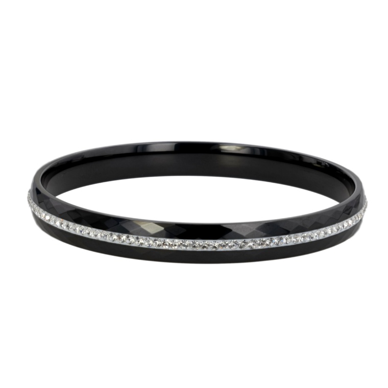 JinkaNezu クリスタルガラスシャイニーラインセラミックバングル