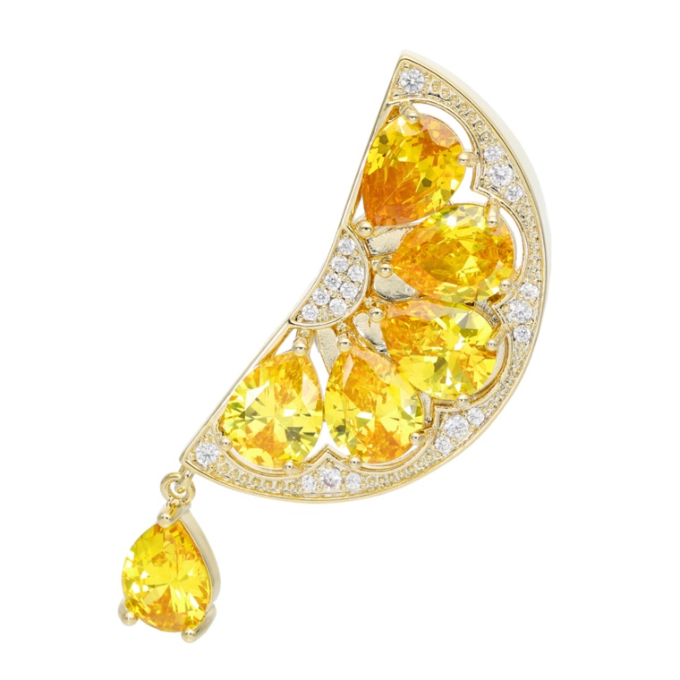 JinkaNezuジューシーフルーツマグネットブローチ[フレッシュレモン]