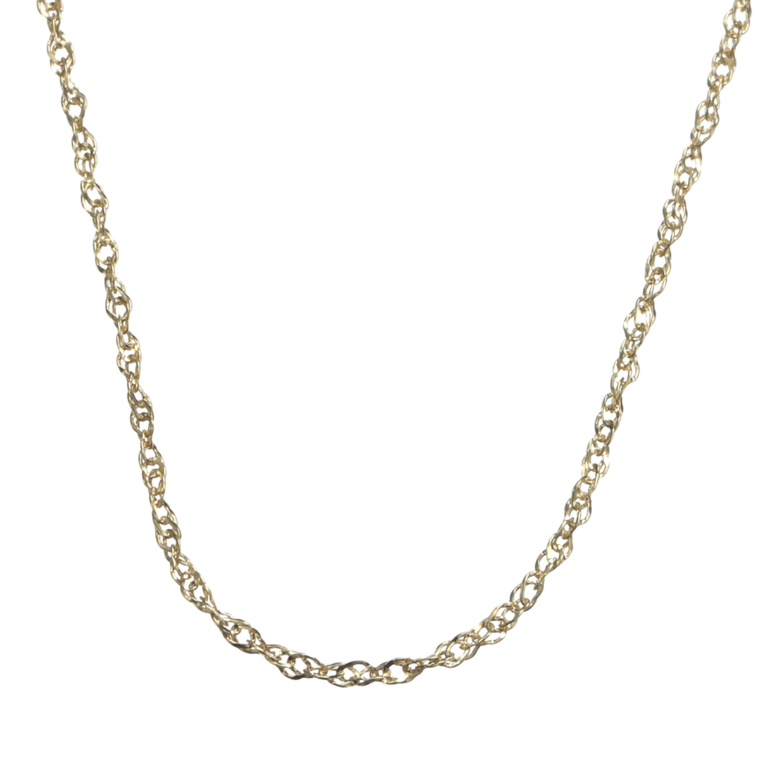 18KYG シャイニーツイストチェーン ネックレス 43cm