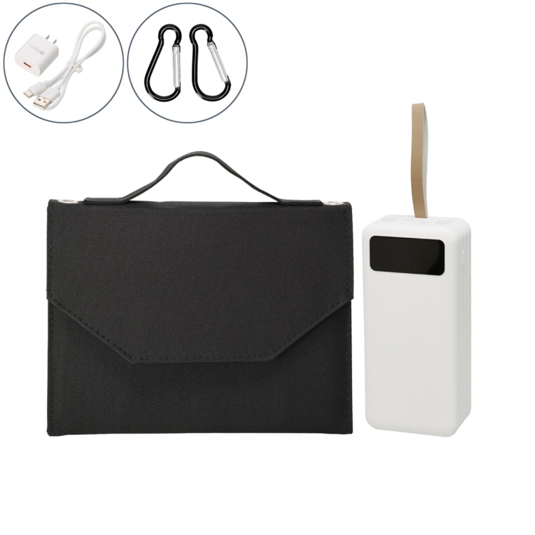 大容量コンパクトバッテリー50000mAh&24Wソーラーパネル