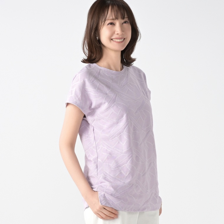 タカシマヤスタイルプリュ 涼しやジャカードプルオーバー