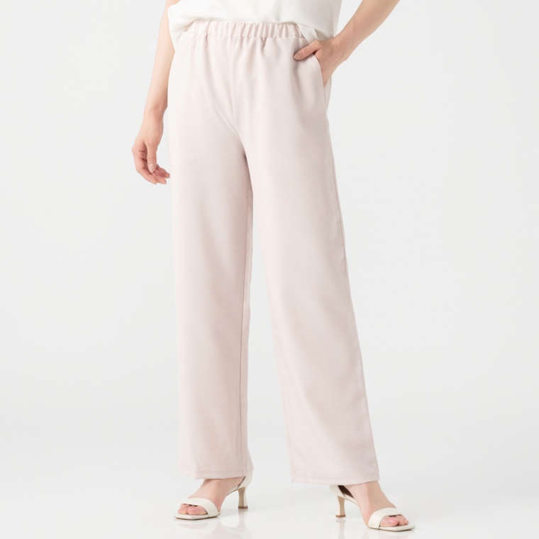 タカシマヤスタイルプリュ 麻調イージーワイドパンツ