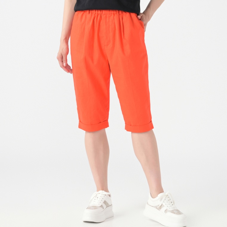 Anne Coquine ストレッチフレンチリネンバミューダパンツ