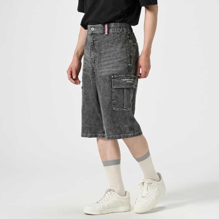 PERSONSBOY ヴィンテージウォッシュサマーデニムハーフパンツ