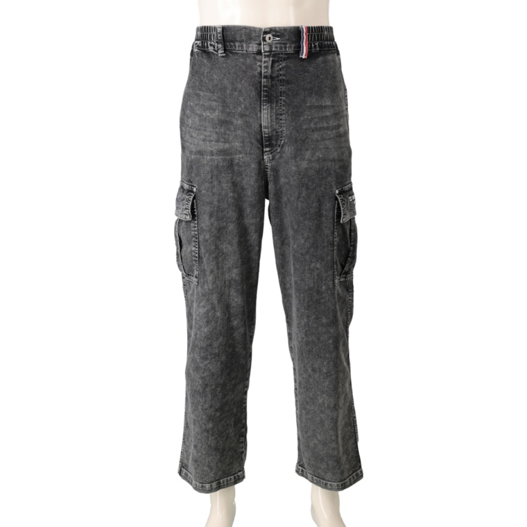 PERSONSBOY ヴィンテージウォッシュサマーデニムカーゴパンツ