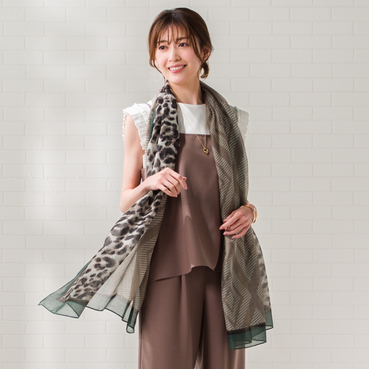 CARRIERE 使える2柄大判ストール