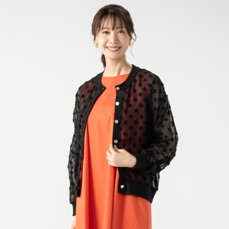 MISA Luxe シアージャガードブルゾン