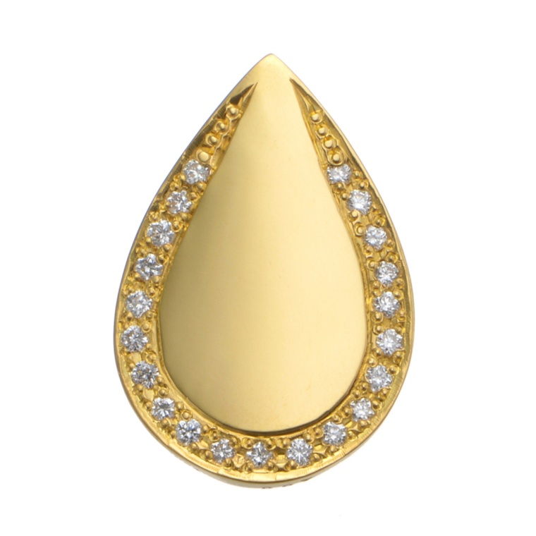 純金ティアドロップオルロデザイン ペンダントヘッド