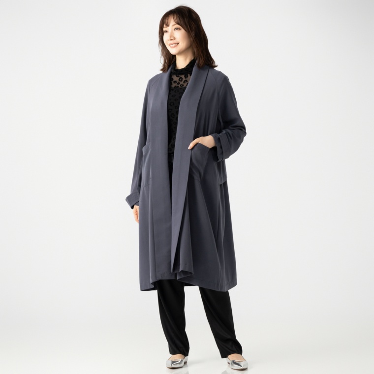 ModdedAnce バックシャンロングフレアラインコート