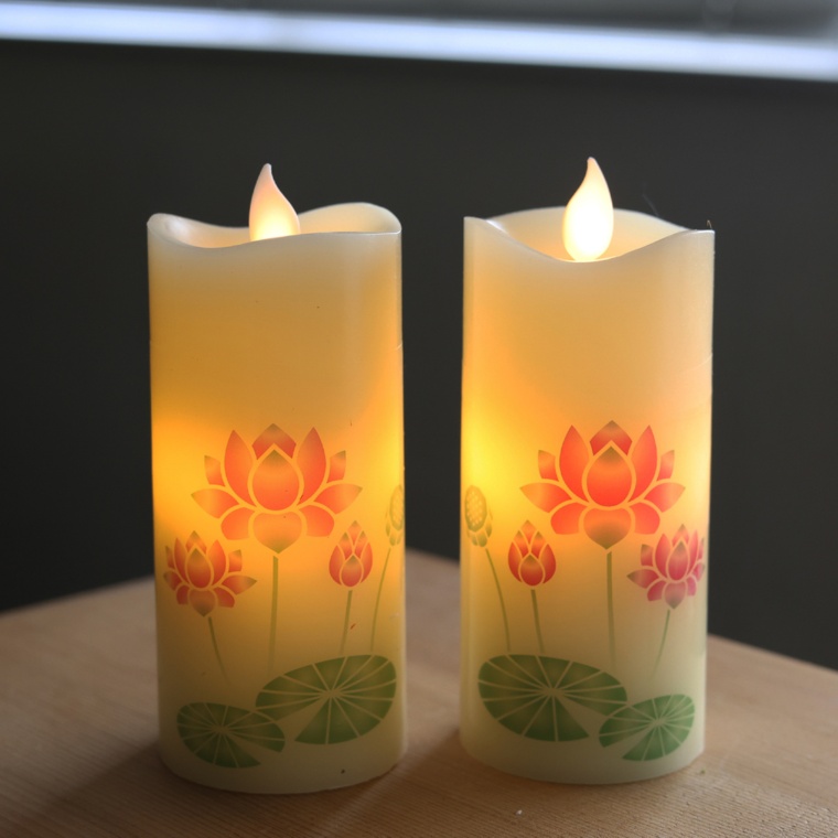 LEDローソク 蓮 1対