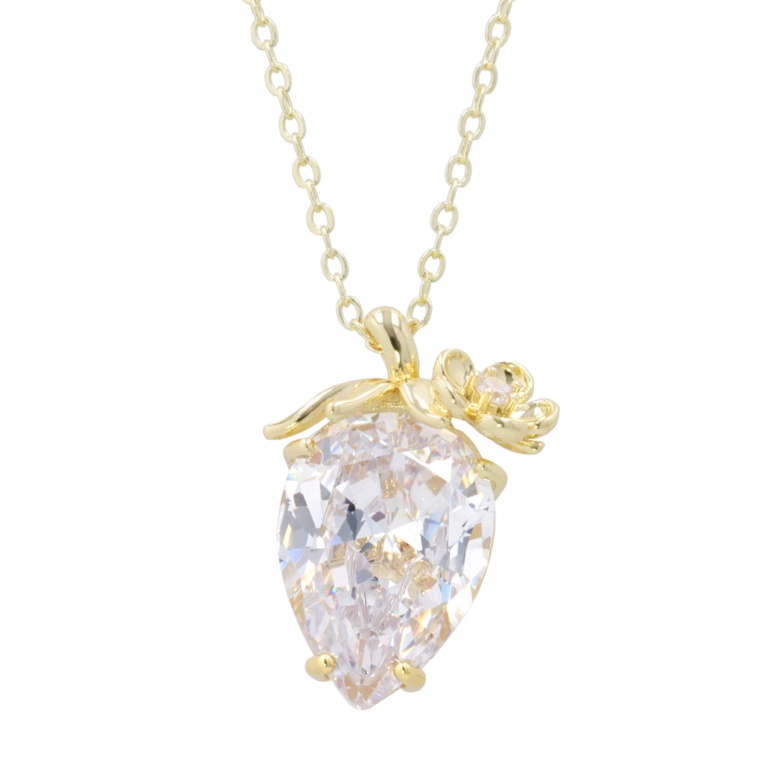 JinkaNezu キュービックジルコニア ストロベリー ネックレス