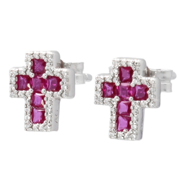 エイメン シルバー925 クロス デザイン ピアス