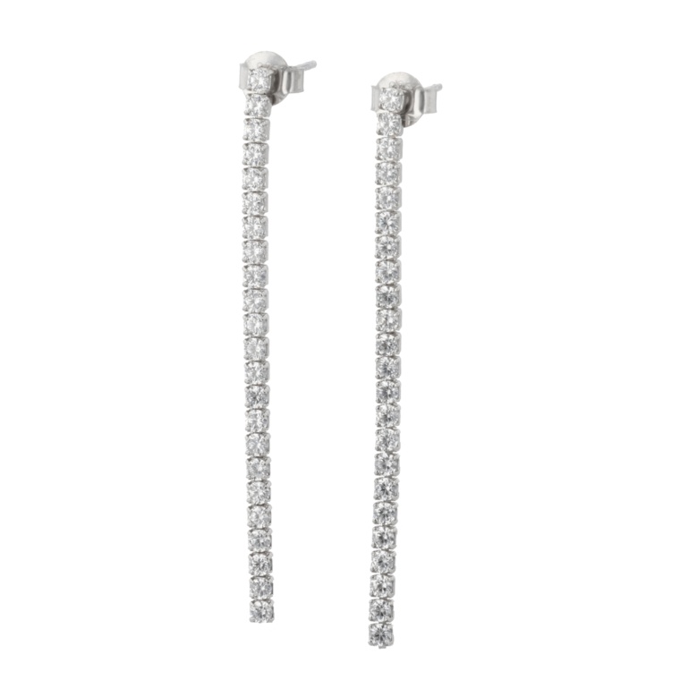 エイメン シルバー925 スパークル セレニティ ライン ピアス