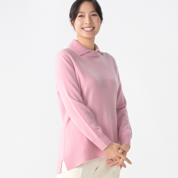 CASHYAGE カシミヤ100%襟付きチュニック