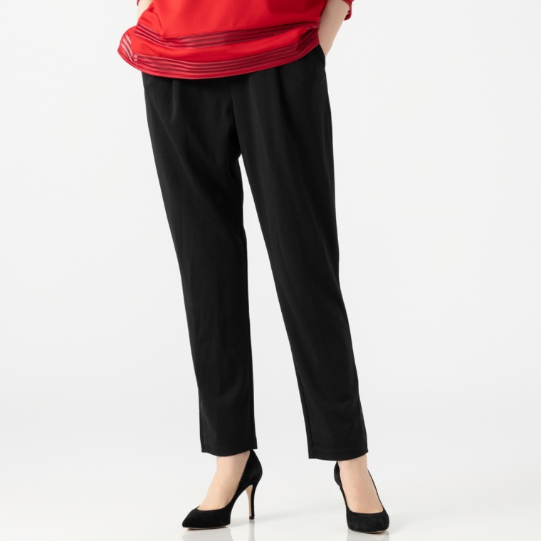 BOUTIQUE JUNKO チュール切替テーパードパンツ