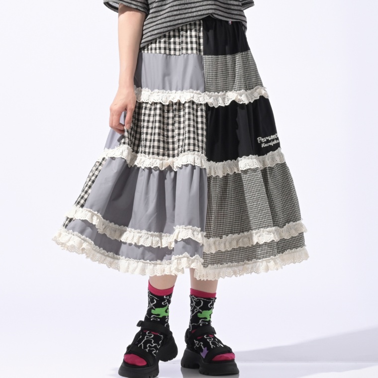 ヴィンテージライクレースエプロンスカート Loungedress】ヴィンテージライクレーススカート | OUTLET