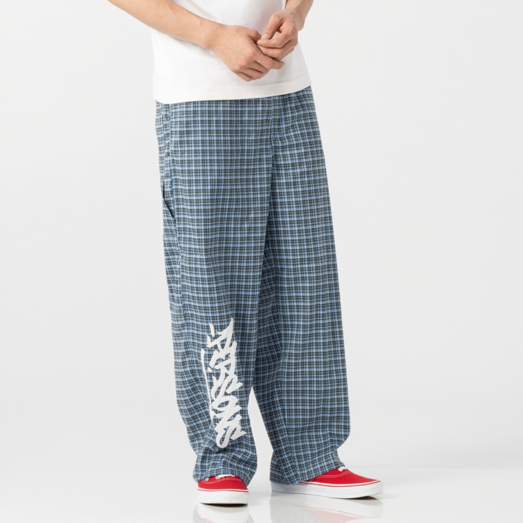 PERSONSBOY ロゴパッチチェックパンツ