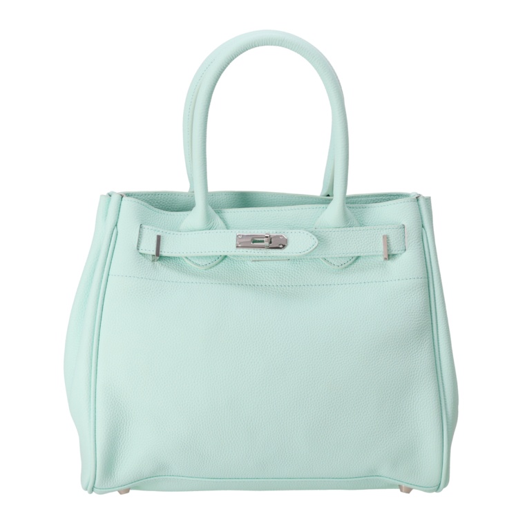 Anne Coquine クロア付きシュリンクレザートートバッグ