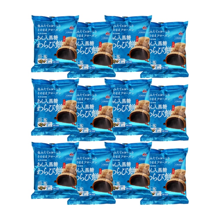 井村屋 あん入黒糖わらび餅 12袋 計48コ