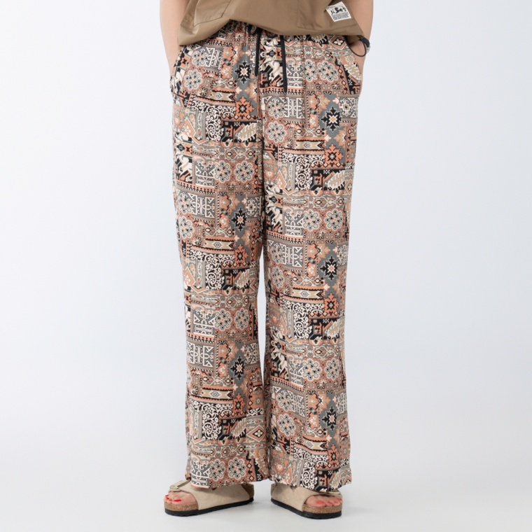 Carney エスニックプリント イージーワイドパンツ