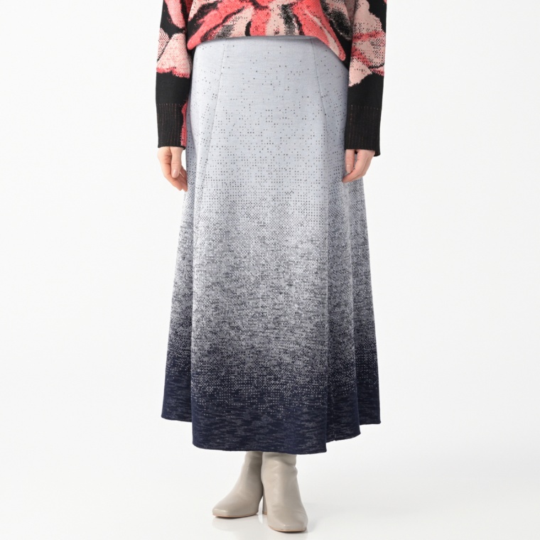 IVKO WOMAN グラデーションパターン ニットスカート