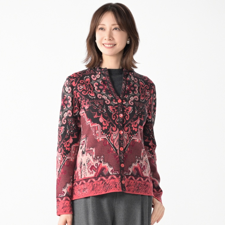 IVKO WOMAN キリム風パターン ニットジャケット