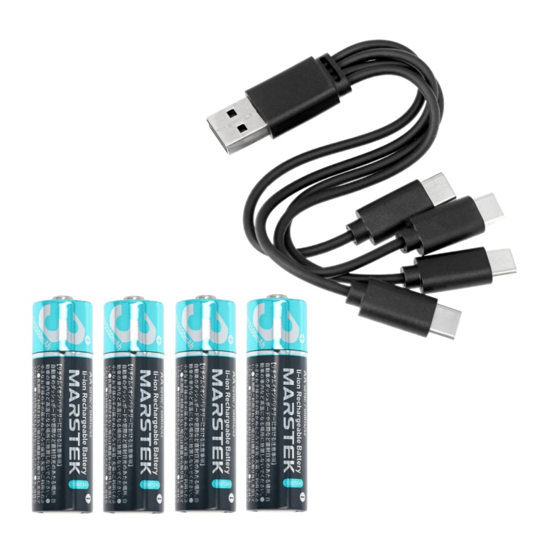 使い捨てない充電式単三リチウム乾電池4本セット