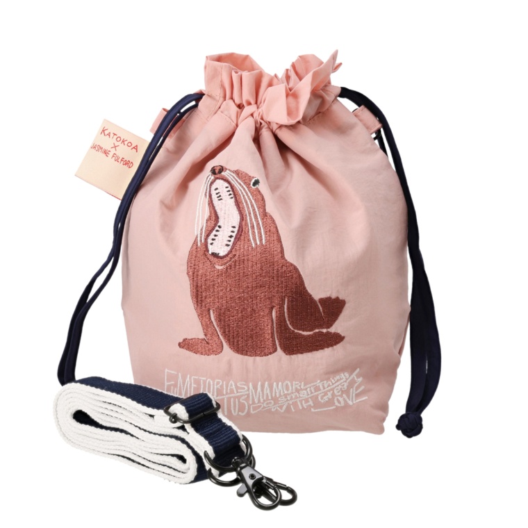 KATOKOA mamoru 巾着ポーチ[トド]