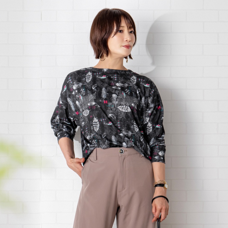 calma フェザープリント プルオーバー