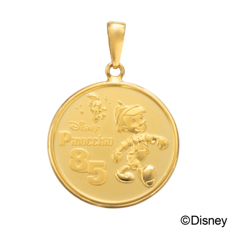 純金『ピノキオ』85周年限定メダルペンダントヘッド