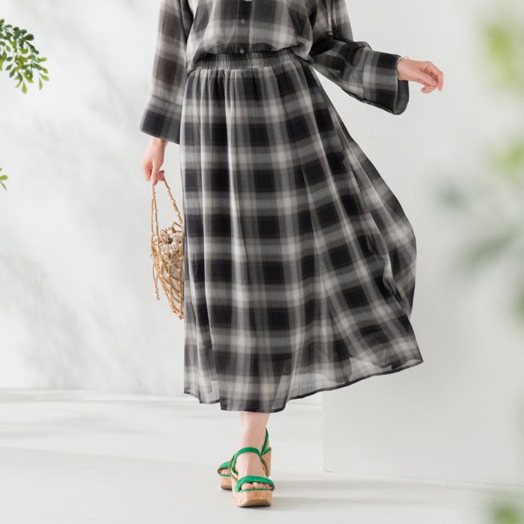 Coeur sucre チェック八枚はぎスカート