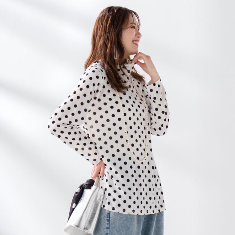 Coeur sucre ドットリブカットソープルオーバー