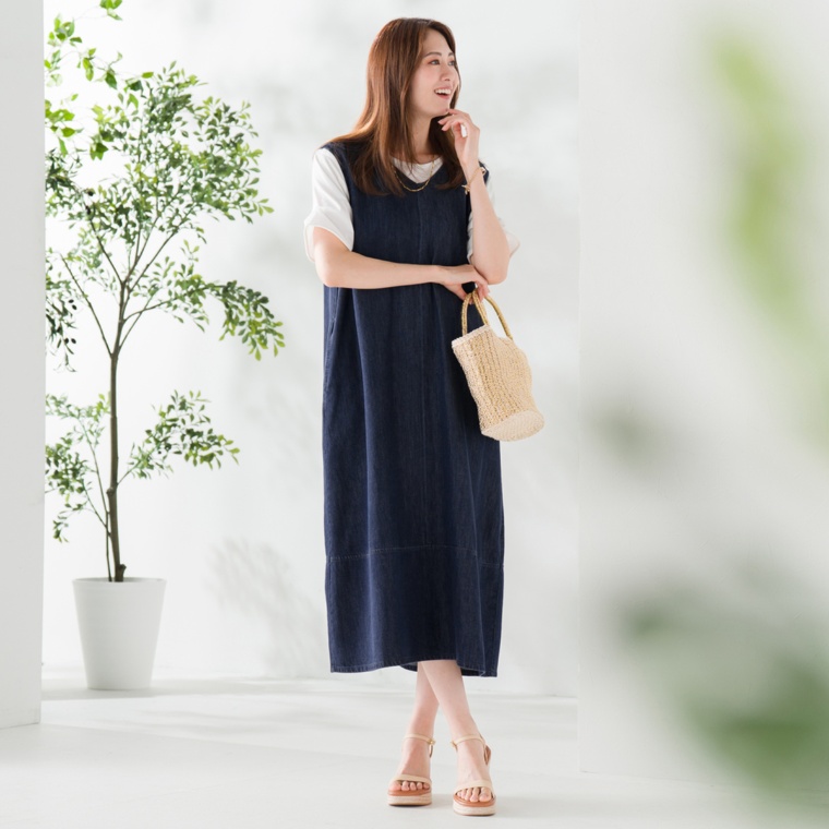 Coeur sucre しなやかデニムジャンスカ