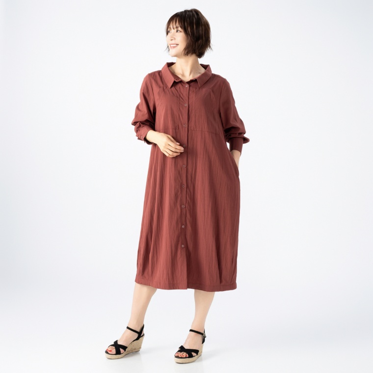 ModdedAnce ベイカーポケットコクーンシャツワンピース