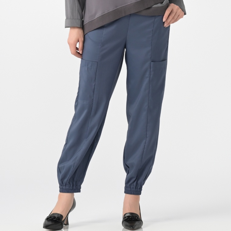 ModdedAnce センターシームワイドシルエットジョグパンツ