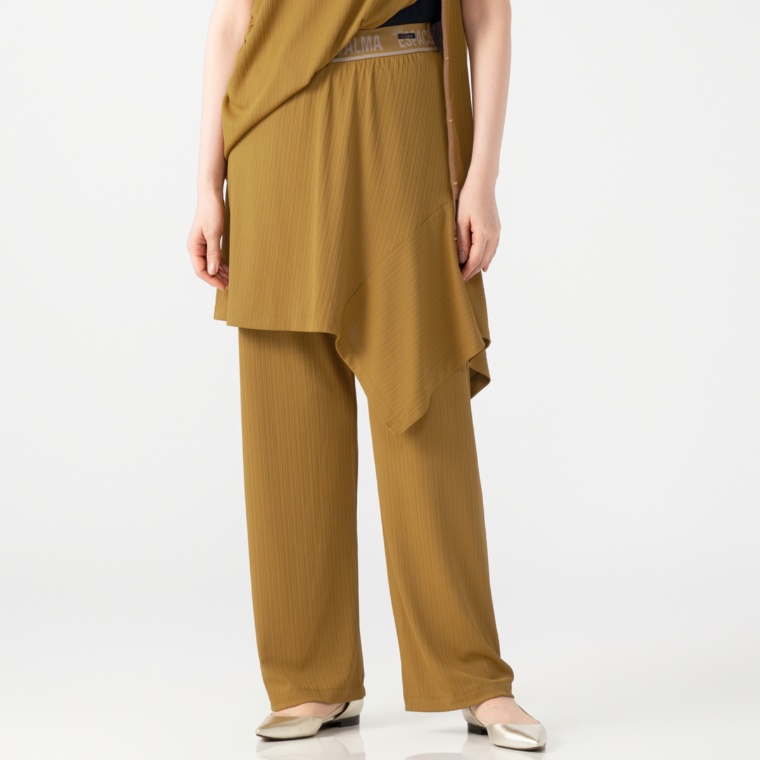 calma マット光沢 スカートドッキングパンツ